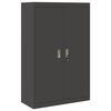 vidaXL Arm&aacute;rio de arruma&ccedil;&atilde;o Preto 90 x 40 x 140 cm A&ccedil;o
