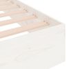 vidaXL Estrutura de cama 90x200 cm madeira maci&ccedil;a branco