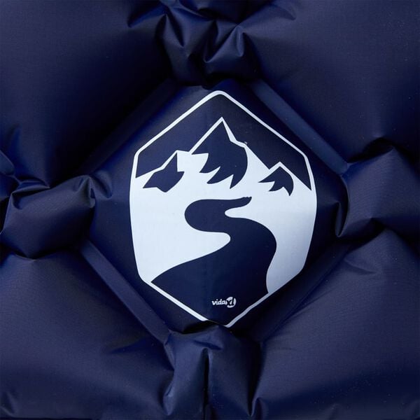 vidaXL Colch&atilde;o campismo insufl&aacute;vel c/ almofada 1 pessoa azul-marinho