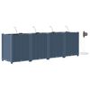 vidaXL Vaso de Jardim 4 unid. Cinzento 160 x 40 x 52 cm PP