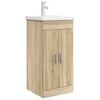vidaXL Gabinete de banheiro com pia Carvalho Sonoma 42 x 40 x 84,5 cm