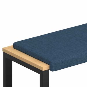vidaXL Almofada de Banco Tecido Azul Profundidade 35 cm