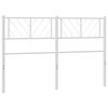 vidaXL Cabeceira de cama 120 cm metal branco