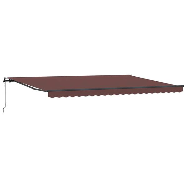 vidaXL Toldo retr&aacute;til autom&aacute;tico 500x300 cm castanho