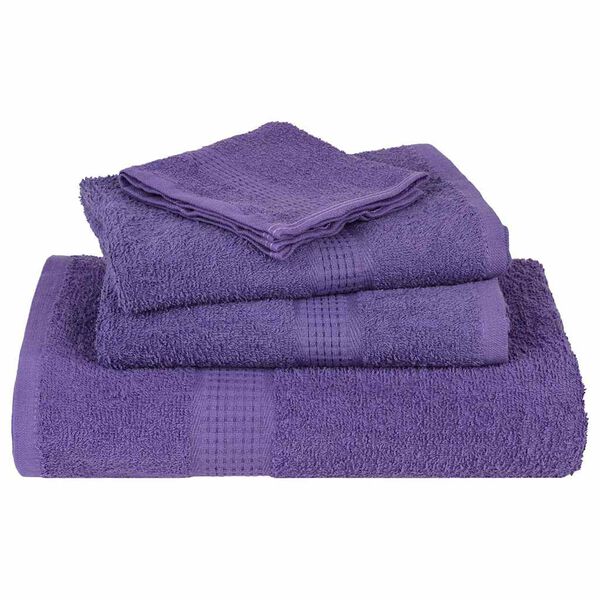 vidaXL Toalhas de banho FROGN 10 pcs 70x140 cm 360 g/m&sup2; roxo