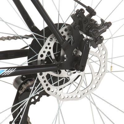 vidaXL Bicicleta de montanha 21 velocidades roda 29" 53 cm preto