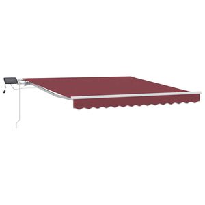 vidaXL Toldo retr&aacute;til manual com luz LED 300x250 cm bord&ocirc;