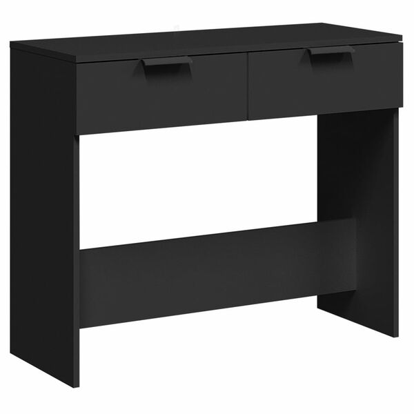 vidaXL Mesa consola 90x36x75 cm derivados de madeira preto