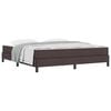 vidaXL Cama Box com colch&atilde;o Marrom Escuro 180 x 200 cm tecido