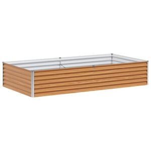 vidaXL Canteiro de jardim elevado Marrom Claro 195 x 100 x 36 cm