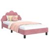 vidaXL Estrutura de Cama Infantil com Cabeceira Rosa 90 x 200 cm