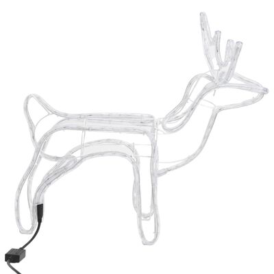 vidaXL 3pcs Conjunto de figuras de renas de Natal branco frio
