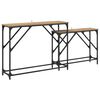 vidaXL Aparador 2 pcs Carvalho Artesanal 100 x 28 x 75 cm