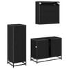 vidaXL Conjunto de M&oacute;veis para Banheiro com porta 3 pcs Carvalho Preto