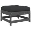 vidaXL 5pcs conjunto lounge jardim com almofad&otilde;es madeira maci&ccedil;a cinza