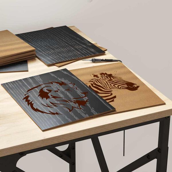 vidaXL Pain&eacute;is de Decora&ccedil;&atilde;o 150 pcs Carvalho Preto 21 x 30 x 0,27 cm