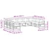 vidaXL Conjunto de Sof&aacute;s para Exterior 9 pcs Natural e Creme