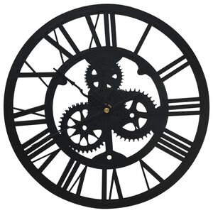 vidaXL Rel&oacute;gio de parede 30 cm acr&iacute;lico preto