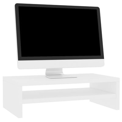 vidaXL Suporte para monitor 42x24x13 cm contraplacado branco