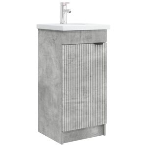 vidaXL Gabinete de banheiro com pia Cinzento Cimento 42 x 40 x 84,5 cm