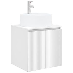 vidaXL Vaidade com Pia Suspensa Branco 49,5 x 44,5 x 65 cm