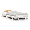 vidaXL Cama sem colch&atilde;o 100x200 cm madeira de pinho maci&ccedil;a branco