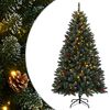 vidaXL &Aacute;rvore de Natal artificial com 300 luzes LED 210 cm