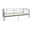 vidaXL Estrutura sof&aacute;-cama 90x200 cm metal cinzento