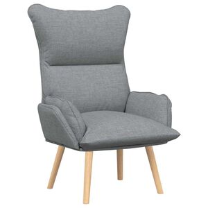 vidaXL poltrona Cinzento-claro 69 x 74 x 93 cm Tecido e Contraplacado