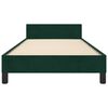 vidaXL Estrutura de cama sem colch&atilde;o 80x200 cm veludo verde-escuro