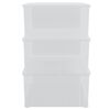 vidaXL Caixas de arruma&ccedil;&atilde;o empilh&aacute;veis 3 pcs 10 L pl&aacute;stico