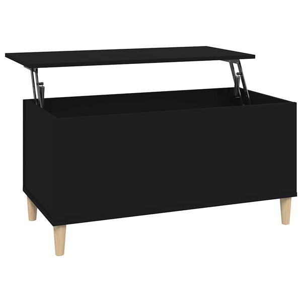 vidaXL Mesa de centro 90x44,5x45 cm derivados de madeira preto