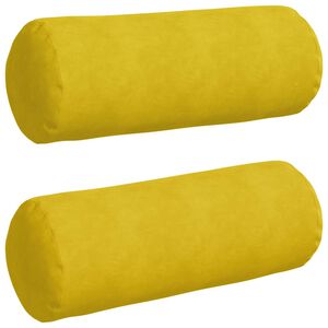 vidaXL Almofadas de Apoio 2 pcs Amarelo &Oslash; 25 x 70 cm