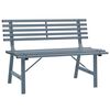 vidaXL Banco de jardim 110 cm a&ccedil;o cinzento