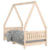 vidaXL Estrutura de cama infantil 80x160 cm pinho maci&ccedil;o
