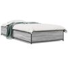 vidaXL Estrutura de cama derivados de madeira e metal cinzento sonoma