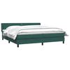 vidaXL Cama com molas colch&atilde;o 200x210 cm veludo verde-escuro