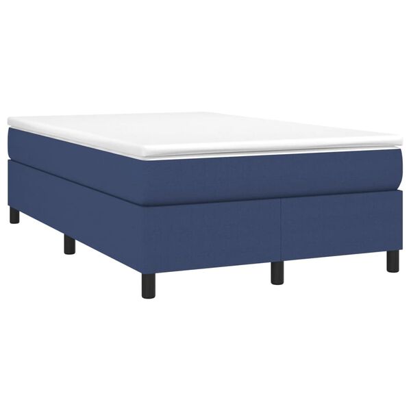 vidaXL Cama boxspring com colch&atilde;o 120x190 cm tecido azul
