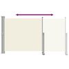 vidaXL Toldo lateral retrátil para pátio 140x300 cm creme