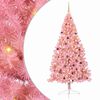 vidaXL &Aacute;rvore de Natal Artificial Pr&eacute;-iluminada Rosa 240 cm PVC