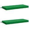 vidaXL Almofadas para Banco SOEST 2 unid. 100% Poli&eacute;ster Verde