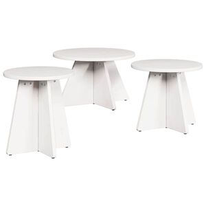 vidaXL Mesa de centro 3 pcs Branco