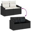 vidaXL Conjunto de Sof&aacute; de Jardim 10 pcs Preto Rattan Sint&eacute;tico