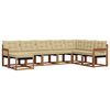 vidaXL Conjunto de Sof&aacute;s para Exterior 8 pcs Natural e Bege
