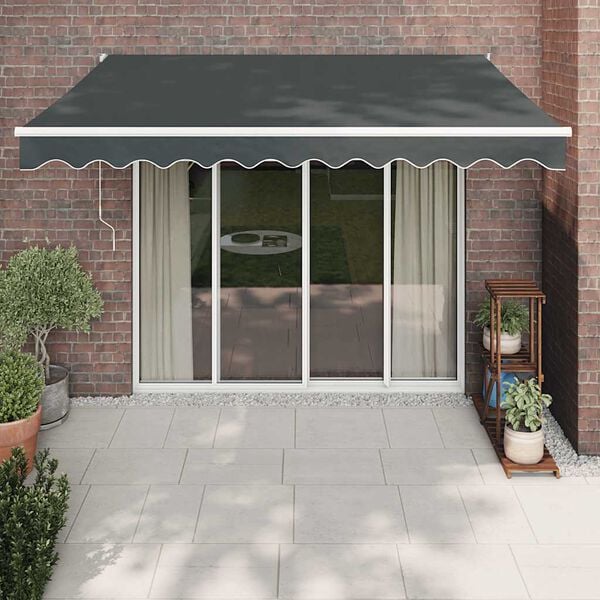vidaXL Toldo retr&aacute;til autom&aacute;tico 3x2,5 m antracite