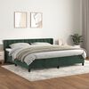 vidaXL Cama com molas/colch&atilde;o 200x200 cm veludo verde-escuro