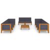 vidaXL 9 pcs conjunto lounge de jardim c/ almofad&otilde;es ac&aacute;cia maci&ccedil;a