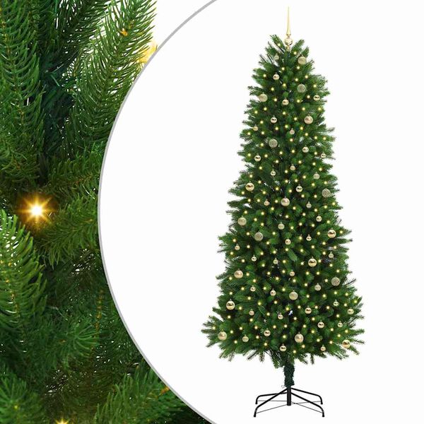 vidaXL &Aacute;rvore de Natal com 300 LEDs com suporte Verde 240 cm PE
