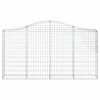 vidaXL Cestos gabi&atilde;o arqueados 13 pcs 200x30x100/120 ferro galvanizado