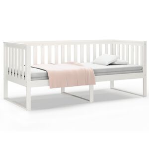 vidaXL Sof&aacute;-cama sem colch&atilde;o 90x190 cm madeira de pinho maci&ccedil;a branco